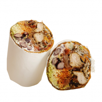 Burrito poulet mariné